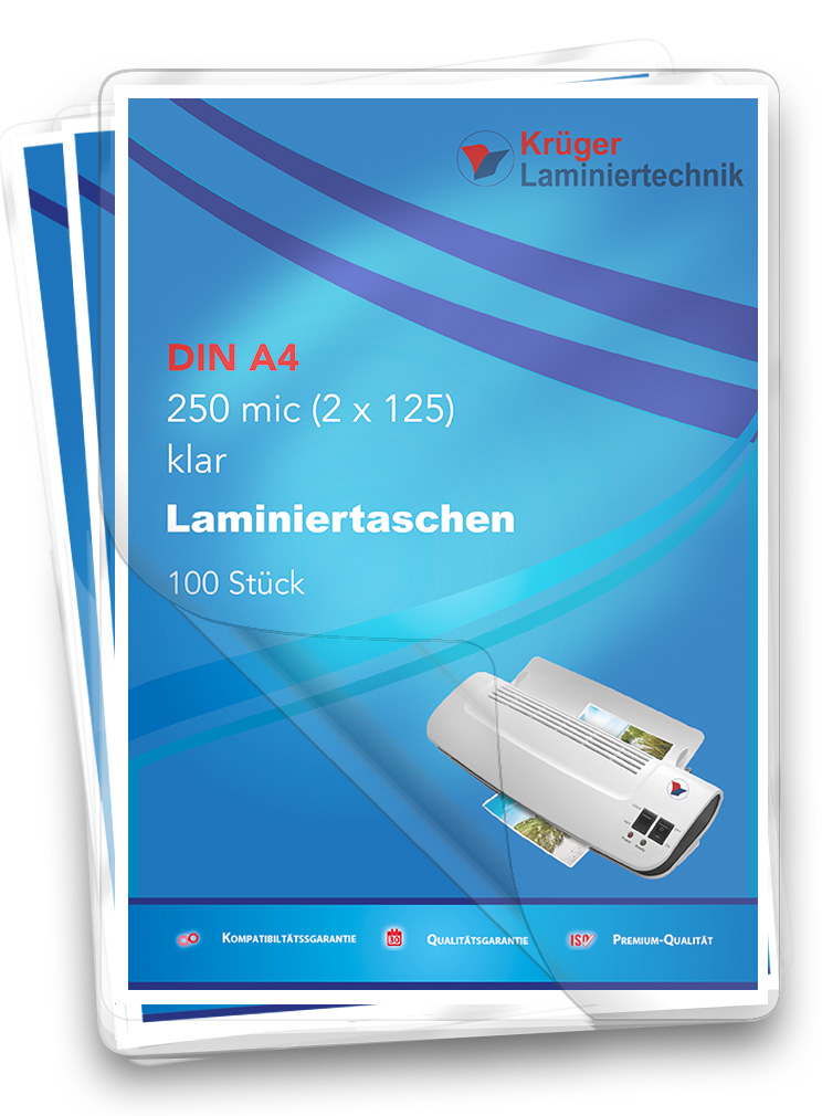 Laminierfolien A4 216 x 303mm 2x 80 mic Hochglanz Laminiertaschen Standard 