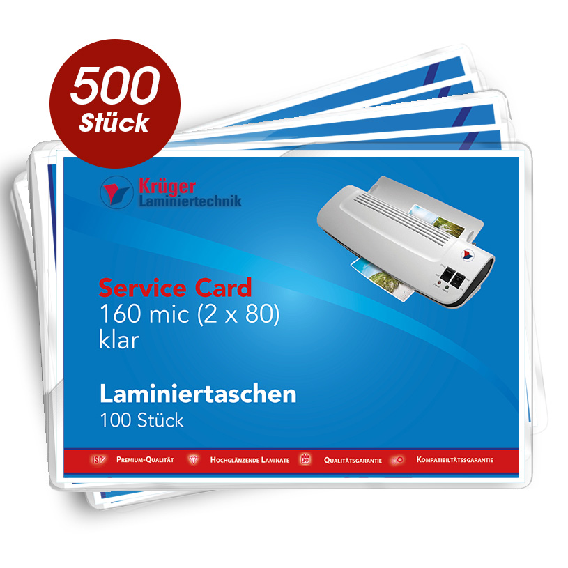 500 Laminarfolien Service Card 500 Laminarfolien Service Card